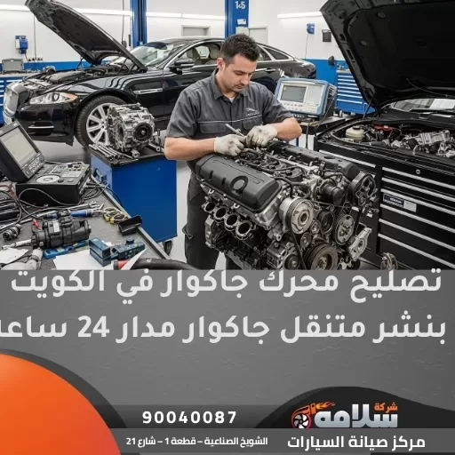 تصليح محرك جاكوار في الكويت | بنشر متنقل جاكوار مدار 24 ساعة